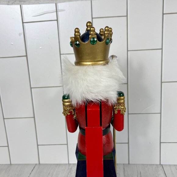 Vintage Wooden King Nutcracker Riding Horse Rocking Figurine - Picture 5 of 11